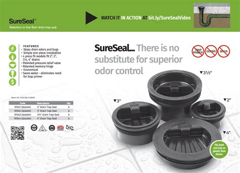 4 sure seal|sureseal inline drain seal.